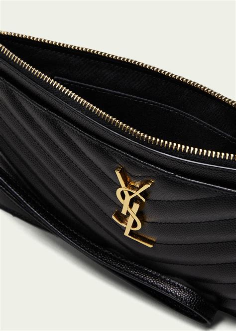 ysl monogram large bill pouch in grained leather|ysl monogram bill bag.